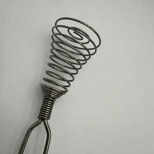 Vintage Stainless Steel Spiral Wire Egg Whisk 9" Spring Coil Wisk Whip Kitchen